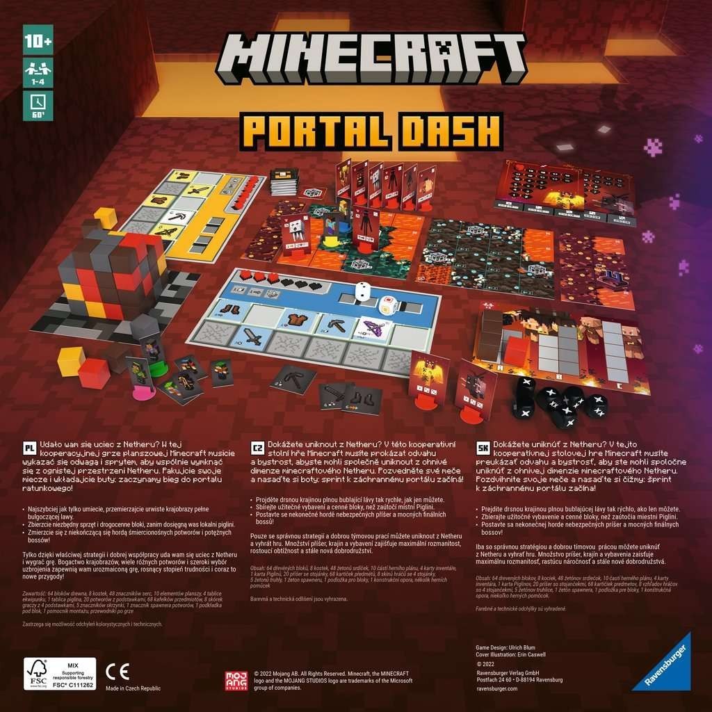 Minecraft Portal Dash board game